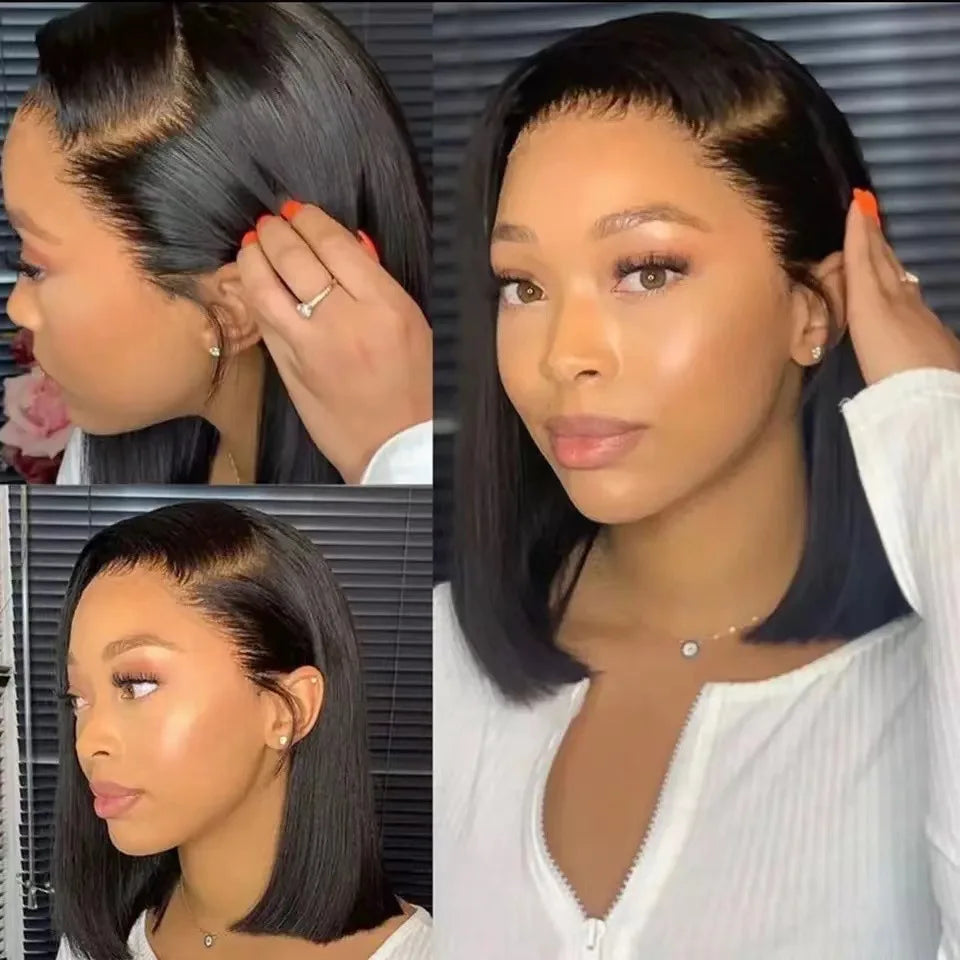 Short Bob Wig Synthetic Hair - Natural Looking Heat Resistant Wig for Women, Easy to Style Daily Wear