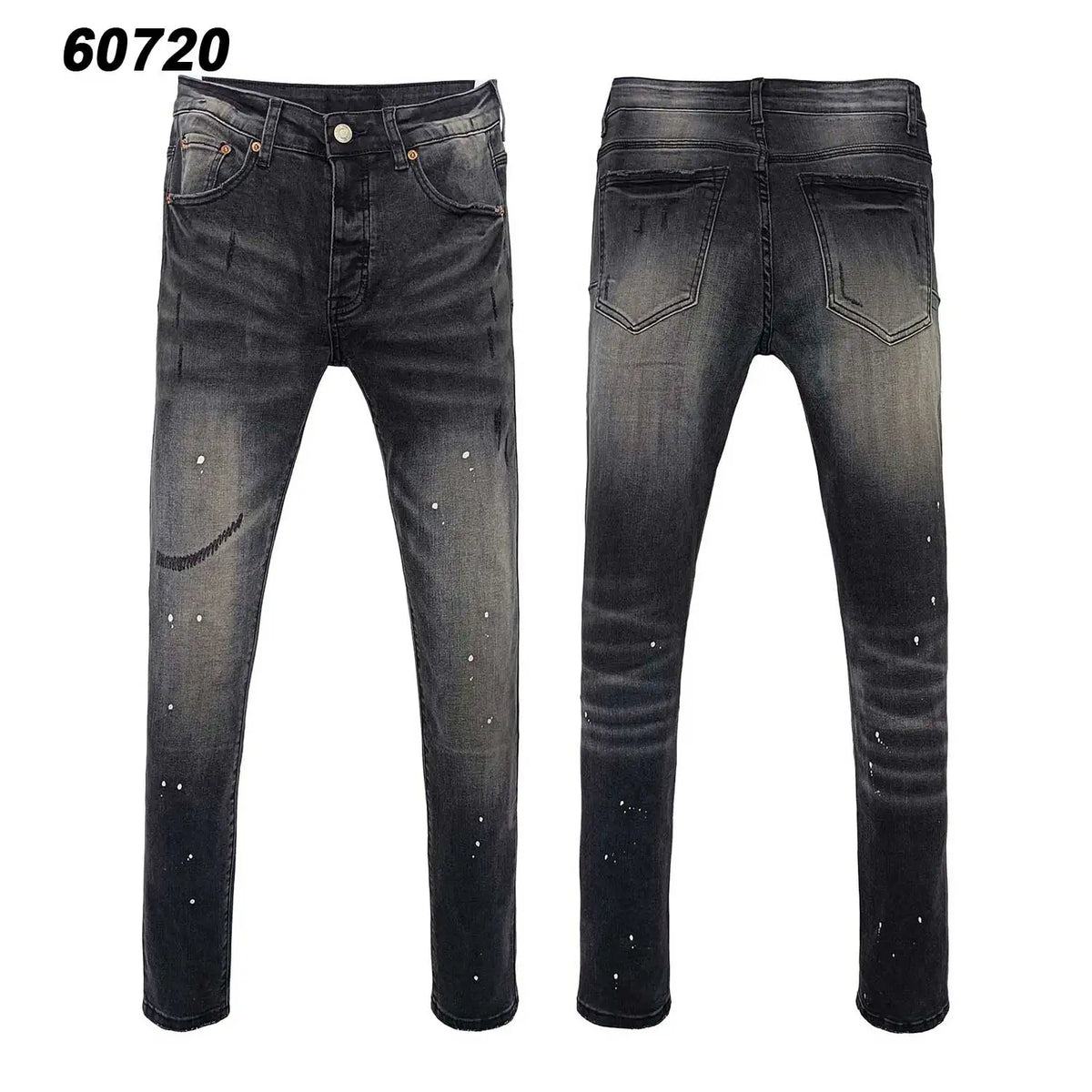 Wholesale Streetwear Jeans Pleated Tapered Trousers Men Elastic Damaged Beggi Pants Slim Fit Jeans