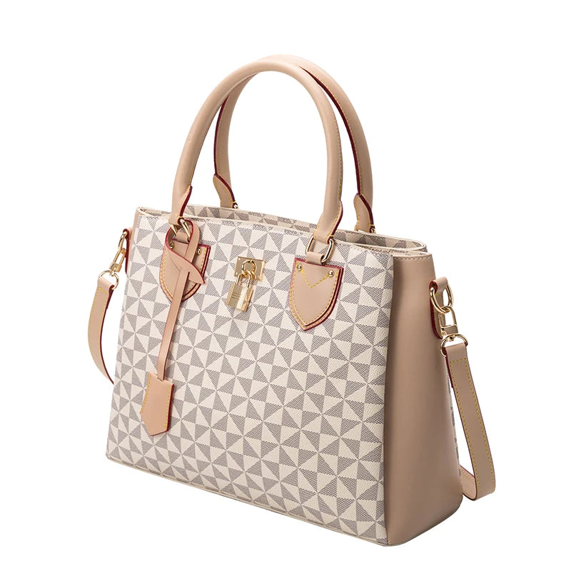 Women's Handbag Fashion Bag Leather Tote Bag 2022 New Women's Zippered One-shoulder Large Work Bag