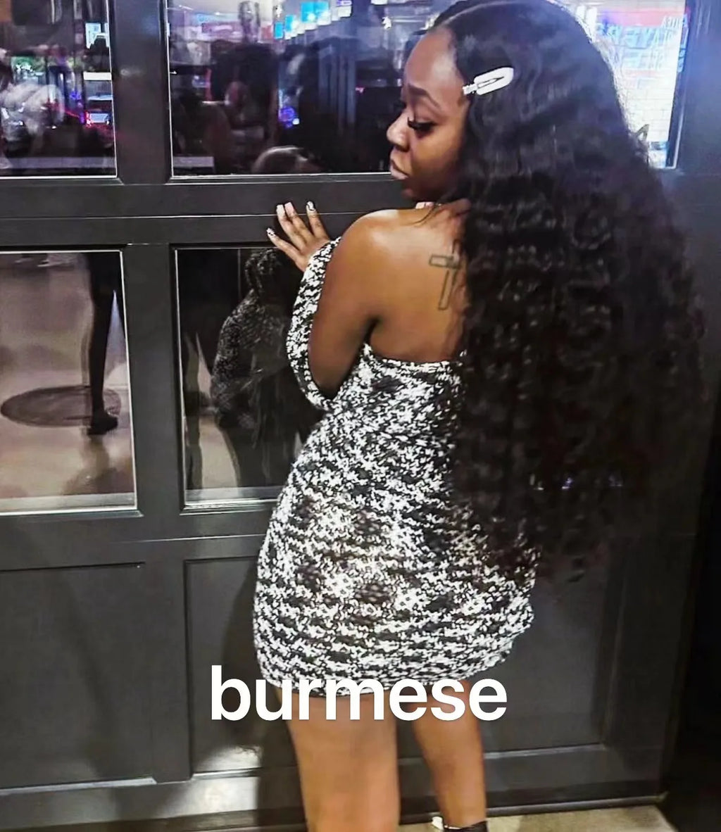 Natural Raw Human Hair 100% Cambodian Wavy Vietnamese Burmese Curly Hair Extensions Burmese Curly Indian Hair Bundle BouncyCurly