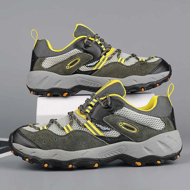 Mountain Safety Trend Steel Toe Outdoor Popular Hiking Shoes Men Adult Casual Shoes Comfortable Desert Fashionable Sneakers