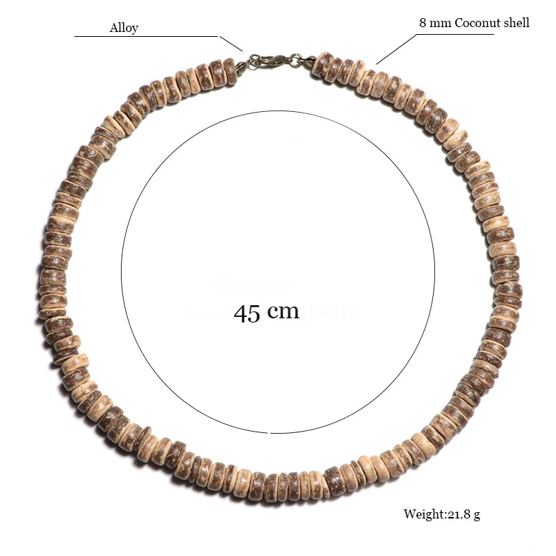 Men Necklace 100% Natural Wooden Collar Homme 18Inch Choker Colliers Hombre Yoga Meditation Jewelry Male Accessories Vintage