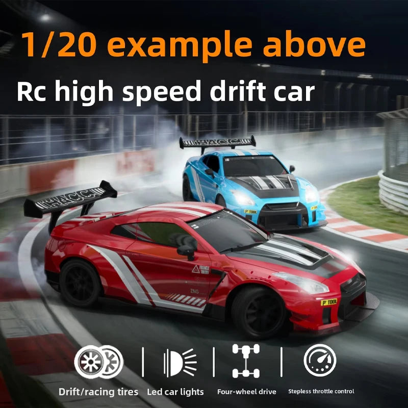 Top Speed 20km/h Mini Racing Drift Model 1:20 Scale 2.4G 4-channel Ready to Use Indoor and Outdoor Children's Toys