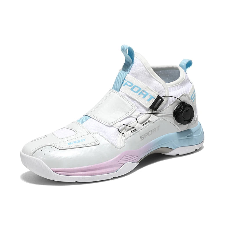 New Brand High Quality Luxury Tennis Shoes for Men Buckle Quick Lace 36-45 Fashion Badminton Sneaker Training Sports Shoe
