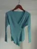 3, 2025 Autumn Women's New V-neck Sweater Long-sleeved Slim Knit Top Inner Shirt