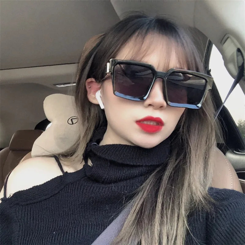 Sunglasses Square Women Sun Glasses Female Eyewear Eyeglasses Plastic Frame Clear Lens Shade Fashion Driving Sunglasses for men