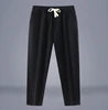 Liu Ming New Arrivals Spring Summer Men Casual Drawstring Solid Color Cotton Linen Pants Trending Trousers