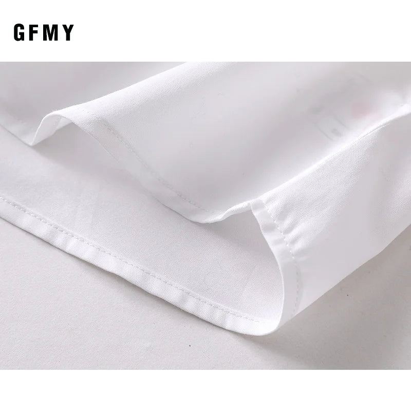 Hot Sale Children Boys Shirts Spring 2026 Fashion Solid Color Kids Baby Birthday Dress Blouse Clothing White Long Sleeve 3-14Yrs