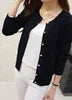 S-XL Short Design Thin Cardigan Women's Cutout Sunscreen air Conditioning Shirt Sweater Knitted Outerwear Small Cape