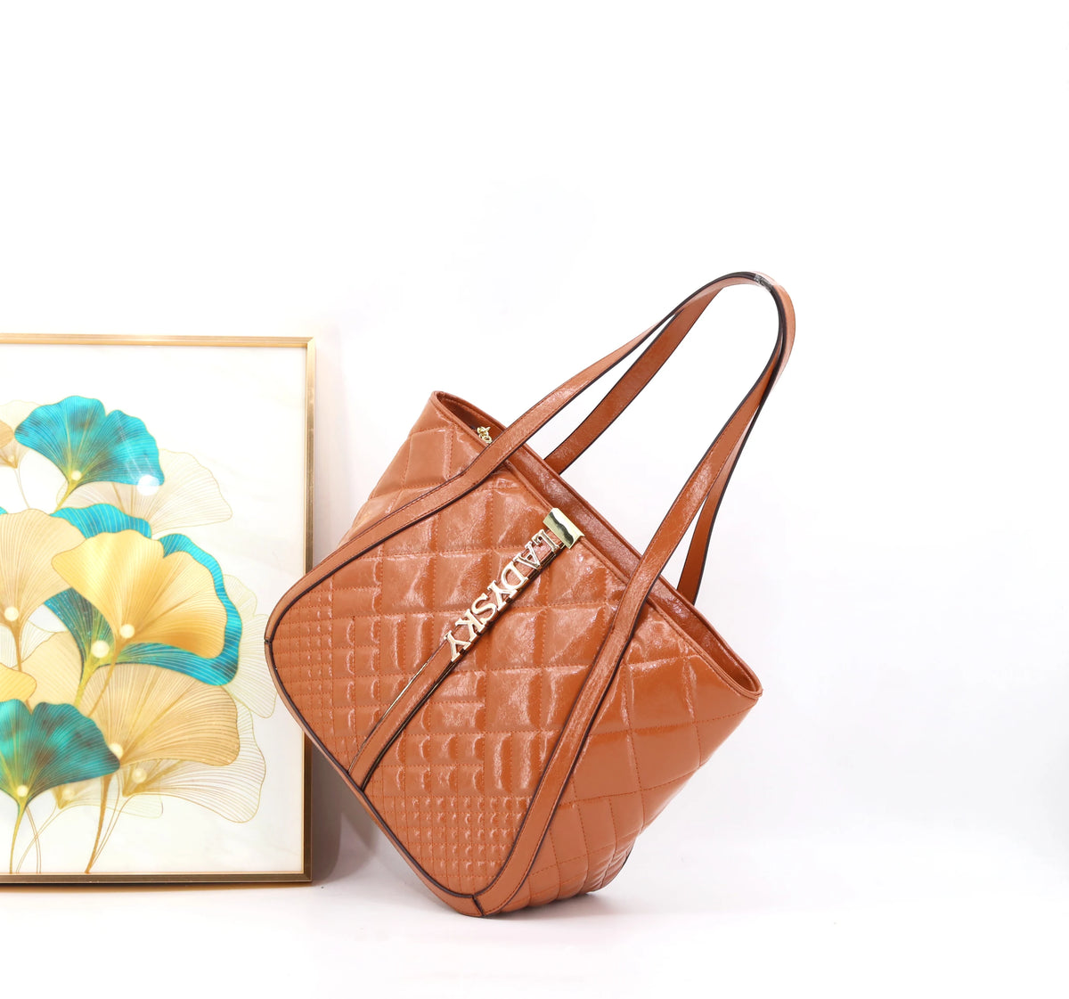 Top Product 2025 Ladysky Super Fiber Autumn Zipper Closure Fashion Ladies Shoulder Tote Bag Quality Factory Supplier 35