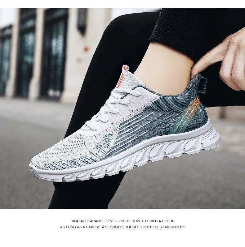 High Quality Breathable Net Shoes Durable Mens Sneakers Lace-up Running Shoes Fashion Shoes Man Shoes Cool Casual Zapatos New