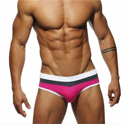 Swimwear Men Brief With Push Pad Sexy Swimsuit Waterproof Swimming Trunks For Bathing Swim Shorts Sunga Hot Sport Homme Swim
