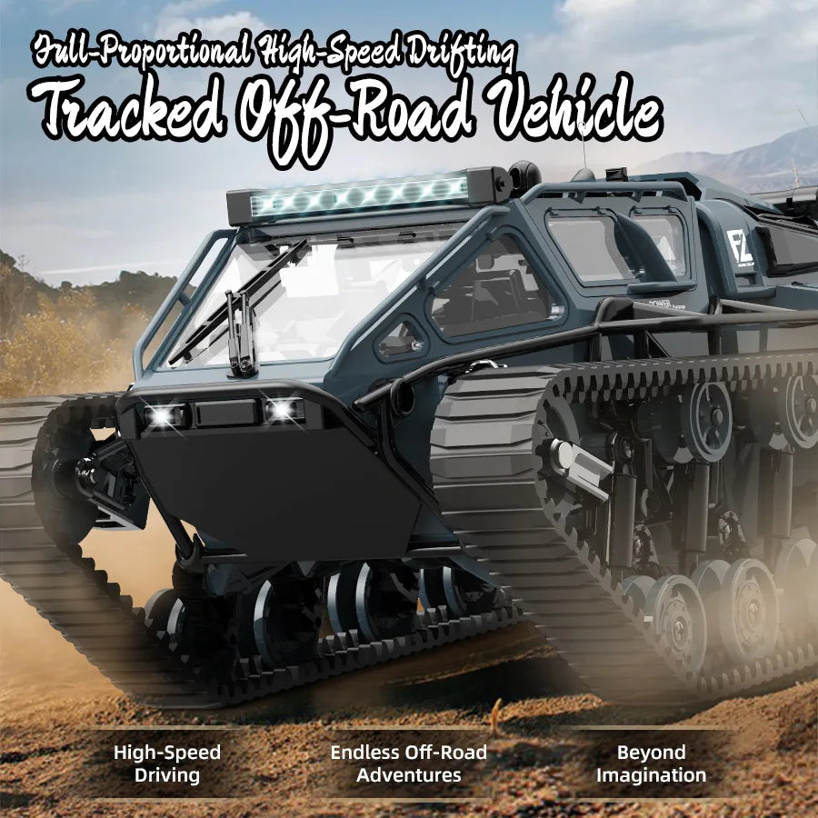 C8812 1:16 Full Scale Cool Light Drift Stunt RC Crawler Remote Control Car Tracked Vehicle Toy RC Remote Control Drift Car
