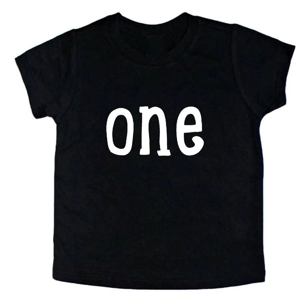 Kid's Birthday Tee Birthday Boy Birthday Girl Age Tee Shirts Short Sleeve Baby Fashion T-shirts Hot Birthday Design Drop Ship