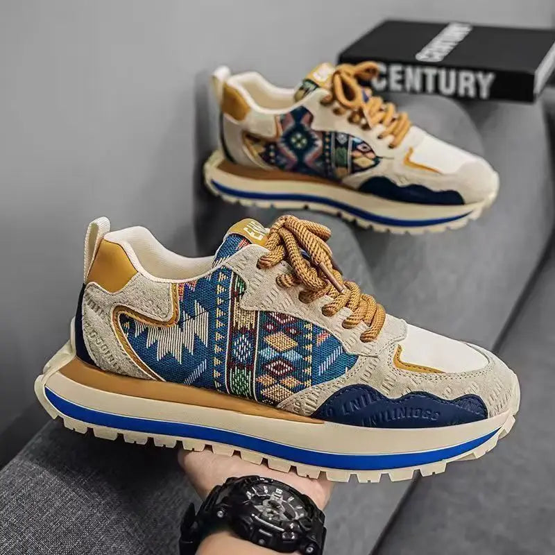 New Light Luxury Casual Sports Men's Shoes with Lightweight Soft Sole Comfortable and Dirt Resistant Men's Shoes