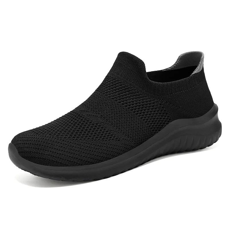 Breathable Soft EVA Sole Custom Fly Mesh Upper Anti-Slip Light Weight Slip-On Spring Summer Autumn Winter Height Increasing
