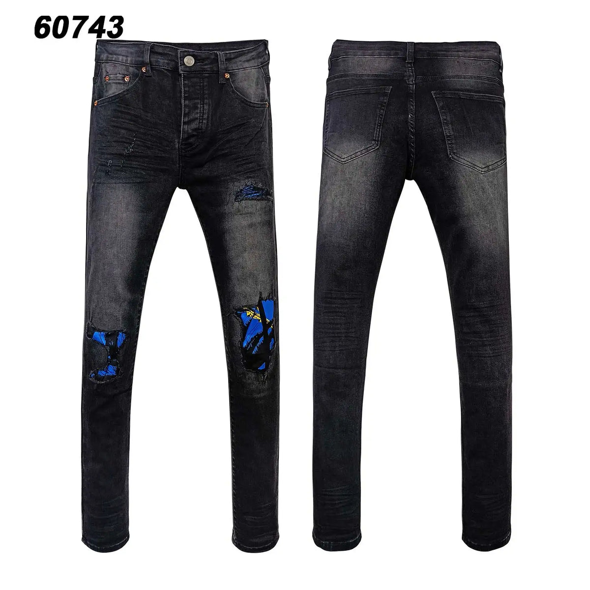 Wholesale Streetwear Jeans Pleated Tapered Trousers Men Elastic Damaged Beggi Pants Slim Fit Jeans