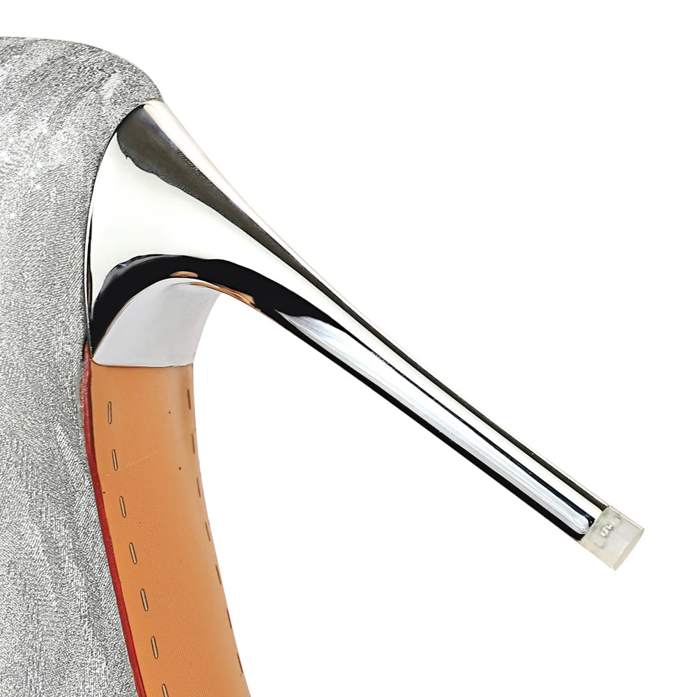 1829-1 Women's Shoes Stiletto Heel High Heels Shallow Mouth Pointed Sequins Sexy Show Thin Club Wedding Shoe Single Shoes