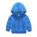 Winter Toddler Girls Boys Warm Hooded Sweatshirt Jacket Children Solid Color Plus Velvet Zipper Coat Baby Kids Hoodies Outerwear