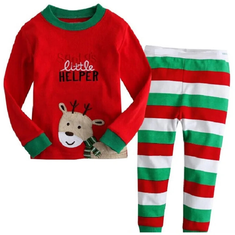 Excavator Children Pajamas Sets Kids Sleepwear Suit Sleeved T-Shirts Trousers Boy Clothes Pj's Infant Pijama Fashion Tops Pant