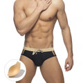 Men's Swim suit Wear Briefs Swimming Push-Up Sexy hombre Bikini Swimsuit Beach Short Side Stripes Surfing trunks men bathing