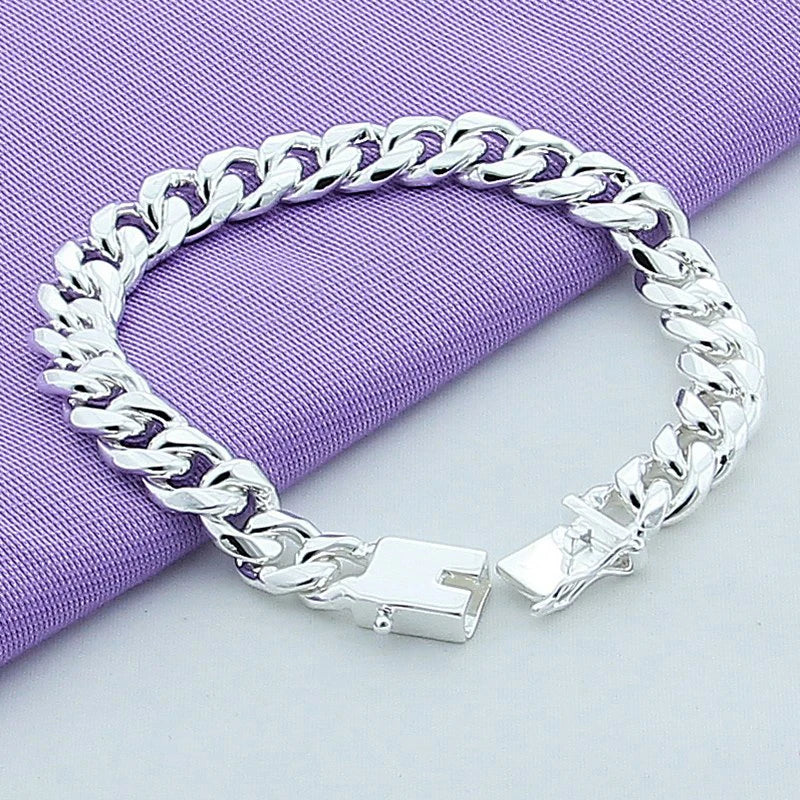 Aravant 925 Silver Jewelry Sets For Women Men Sideway Necklaces Bracelets Jewelry Gifts