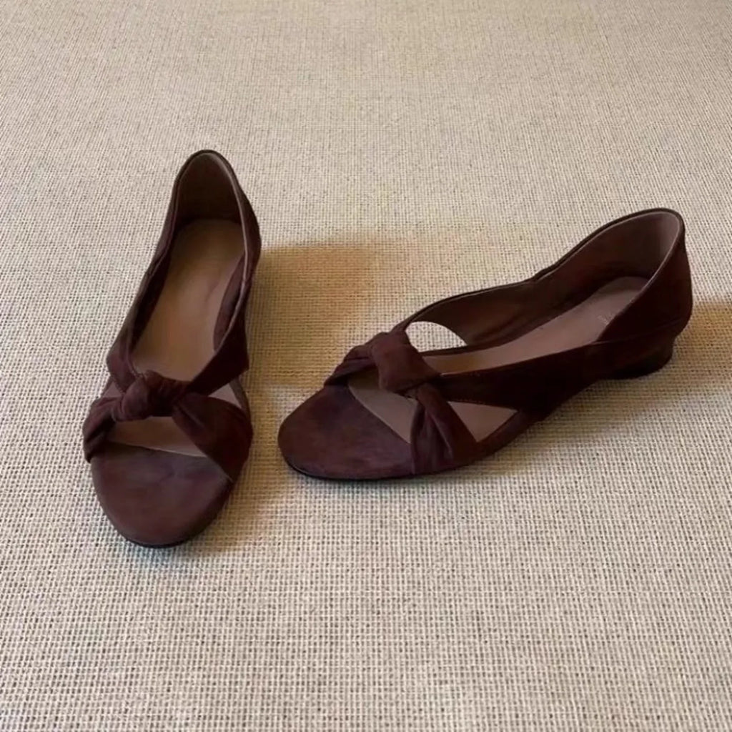 Fashion New Cross Strap Open Toe Block Heel Sandals Women Casual Retro Minimalist All Match Shallow Mouth Back Cover Shoes
