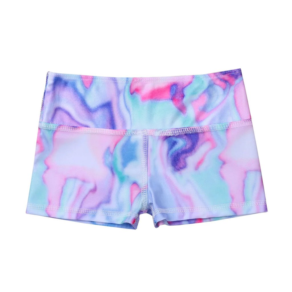 Kids Girl Sports Shorts Bottoms For Ballet Dance Yoga Gymnastic Workout Summer Boy-cut High Waist Dancewear Children's Shorts