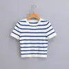 Europe and the United States Summer Women's New Knitted Short Sleeve T-shirt Sweater Tops