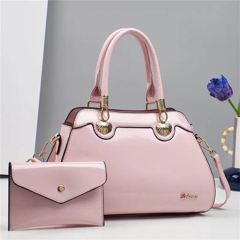 New Arrival Large Capacity Women's PU Casual Tote Bag Cross Body Style with Zipper Closure Lady's Handbag