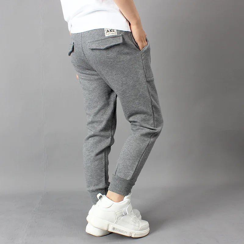 IENENS Kids Sports Pants Teen Clothes Boys Running Pants 5-13 Years Children Cotton Causal Trousers