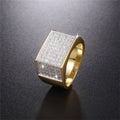 Men's Luxury Hip Hop Ring jewelry 925 Silver bling SONA Simulated Diamond painting full gold rings for boys Party gift Size 8-13