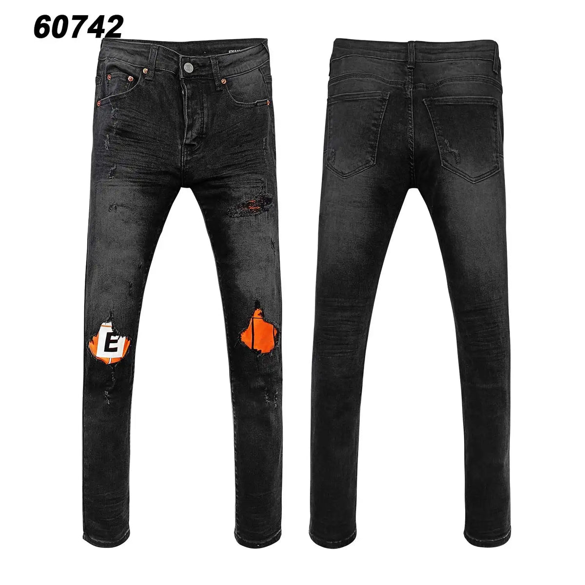 Wholesale Streetwear Jeans Pleated Tapered Trousers Men Elastic Damaged Beggi Pants Slim Fit Jeans