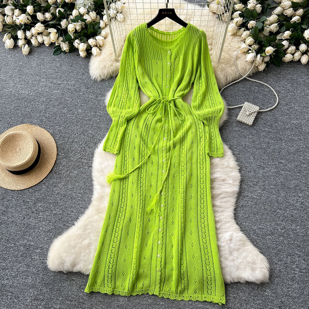 2025 Women's Casual Two-Piece Set: Turn-Down Collar Long-Sleeved Sweater & Wide-Leg Pants