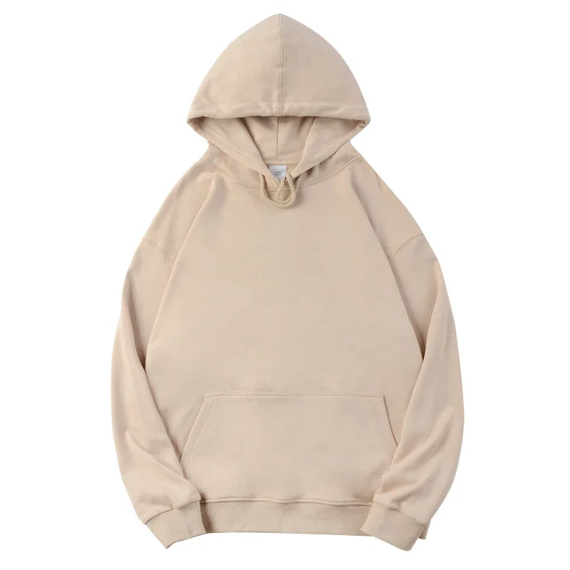 Men's Pullover Bulk Oversized Hoodies Silk Lined Plane Blank  Hoodie