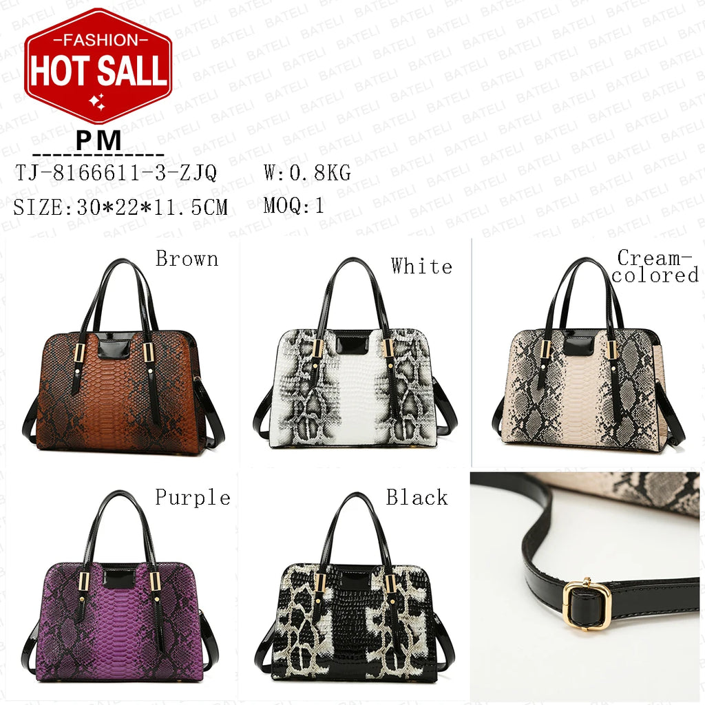 Pu Leather Hot Selling Purse Tote Bag Shoulder Bag 3 Pieces One Set Fashion Large Capacity Shoulder Bag
