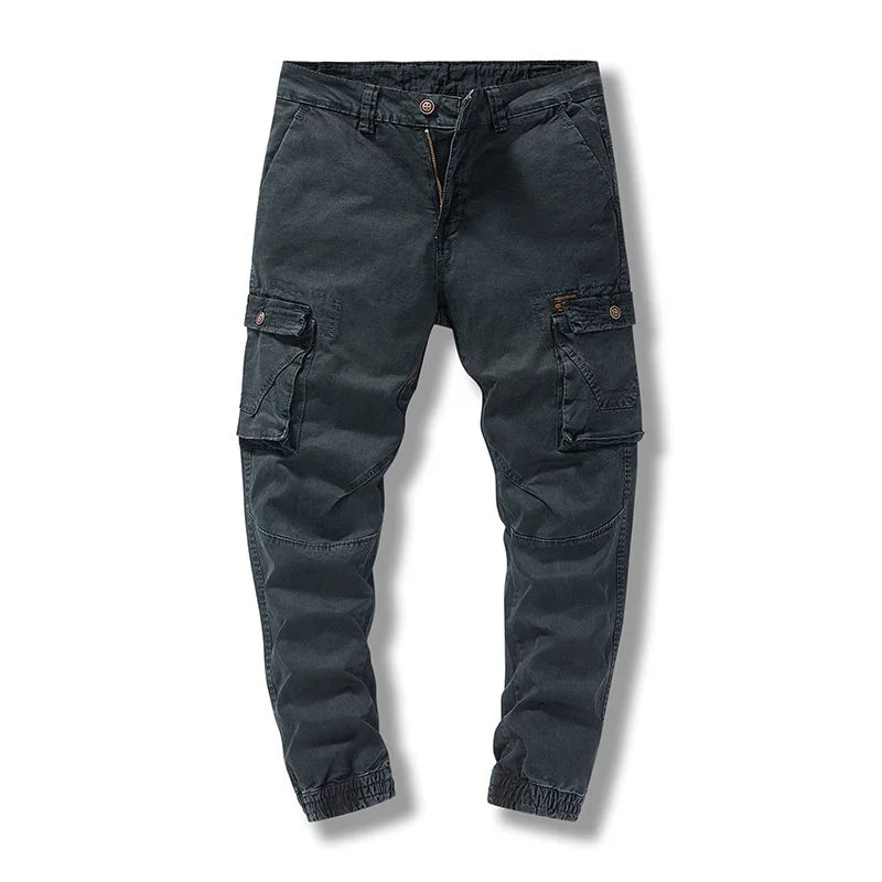 Wholesale Multi Pockets Army Green Cargo Trousers Jogger  Pants for Men