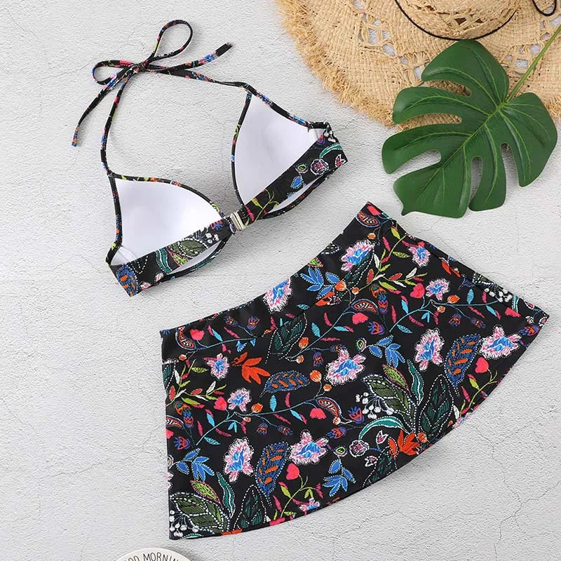 Sexy Bikinis Women Swimwear 2026 New Swimsuit Push Up Beachwear Female Swimming Bathing Suits With Skirt Bikini Set Pool Summer