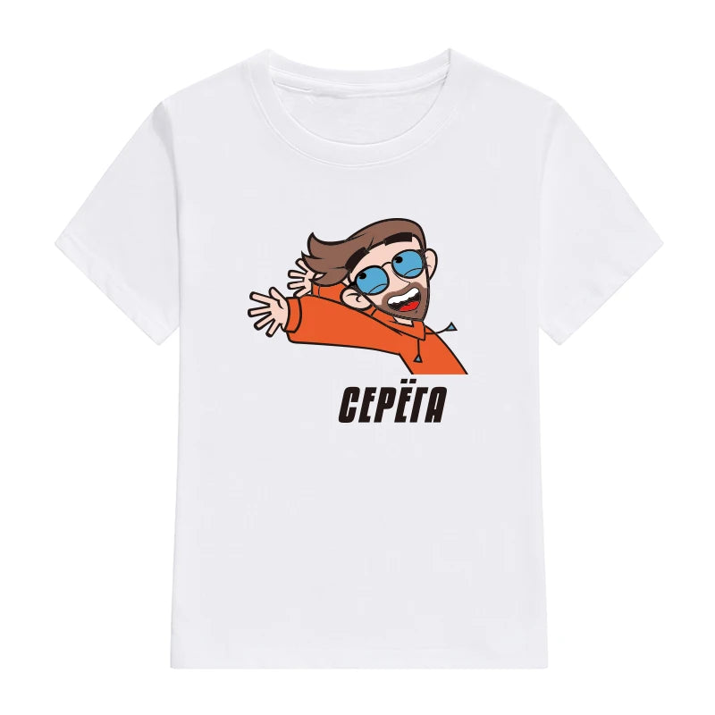 Children's 100% Cotton T Shirts Merch A4 SEROGA Print Casual Family Clothing Set boy's & girl's Fashion Tops