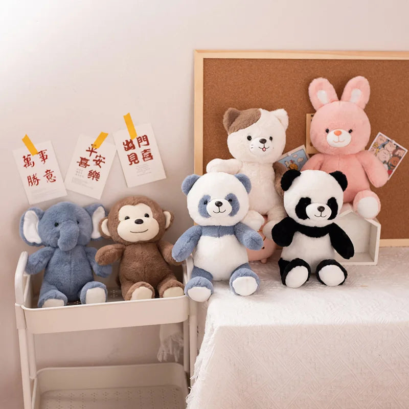 Wholesale Prices Cute Girl Heart Cute Panda Doll Little Monkey Elephant Toy Plush Doll Birthday Gift