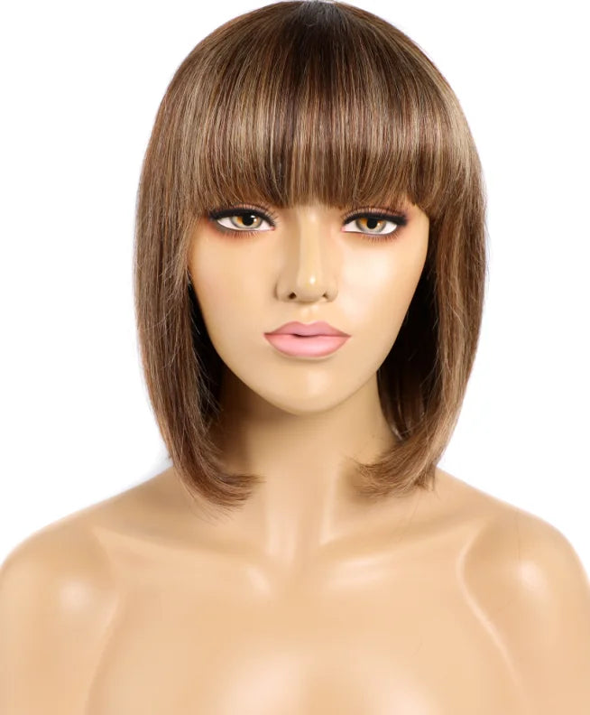 Wholesale Bangbob Human Hair Wig,Cuticle Aligned Vietnamese Human Short Bob Wig, Virgin Hair Vendor Straight Curly Wave Bob Wig