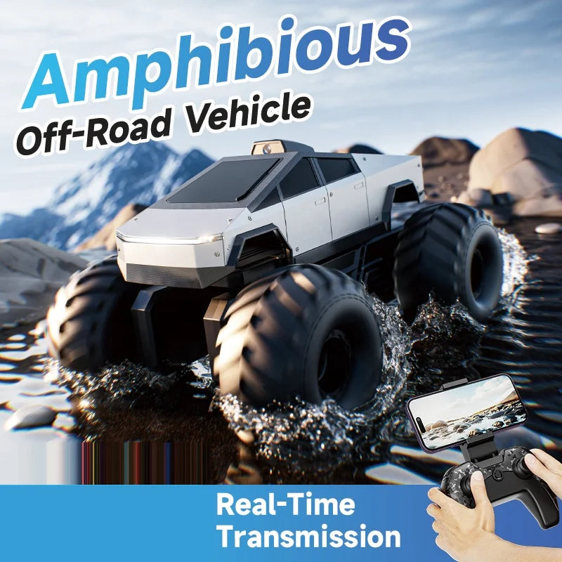 4DRC Y10 Watch Sensing 1:14 RC Car 4WD Amphibious Off-Road Vehicle All-Terrain Climbing Big Wheels 2.4G Remote Control Model Car