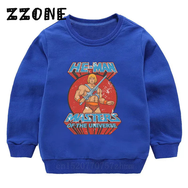 Children's Hoodies Kids Masters of The Universe He-Man Funny Sweatshirts Baby Pullover Tops Girls Boys Autumn Clothes,KYT5258