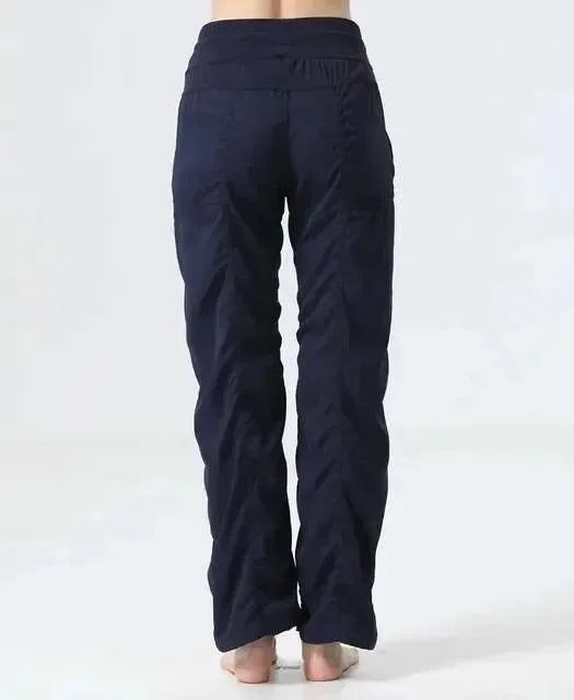 Womens Dance Studio Pants Folded Yoga Pant Super Soft Loose Pants Sports Pants Women Trousers