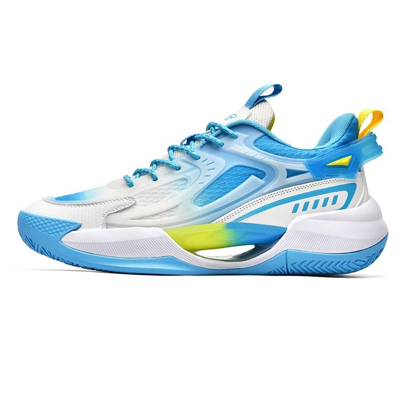New Design Brand Logo Custom Professional Men Outdoor Sports Sneakers Luminous Hollowed Breathable Men Basketball Shoes