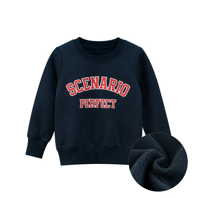 Kids Sweatshirts Coat Autumn Winter New Arrival for Boys & Girls Letter Print Sport Casual Outwear Children's Sweater Clothes