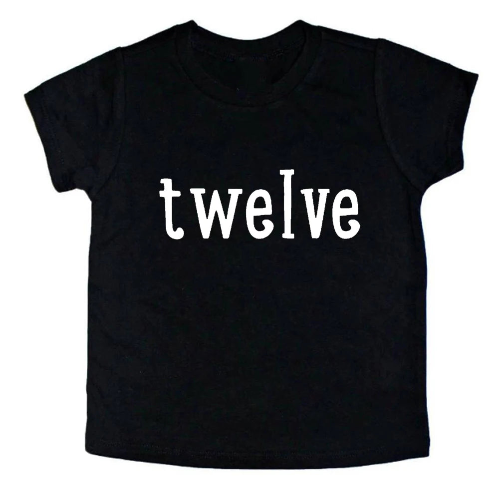 Kid's Birthday Tee Birthday Boy Birthday Girl Age Tee Shirts Short Sleeve Baby Fashion T-shirts Hot Birthday Design Drop Ship