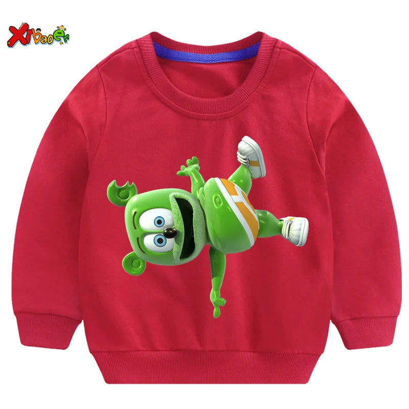 Gummy Bear kids hoodies sweatshirts I LOVE YOU t shirt Fashion Personality Casual T Shirt children boys girls T-shirt sweatshirt