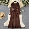 2025 Women's Casual Two-Piece Set: Turn-Down Collar Long-Sleeved Sweater & Wide-Leg Pants