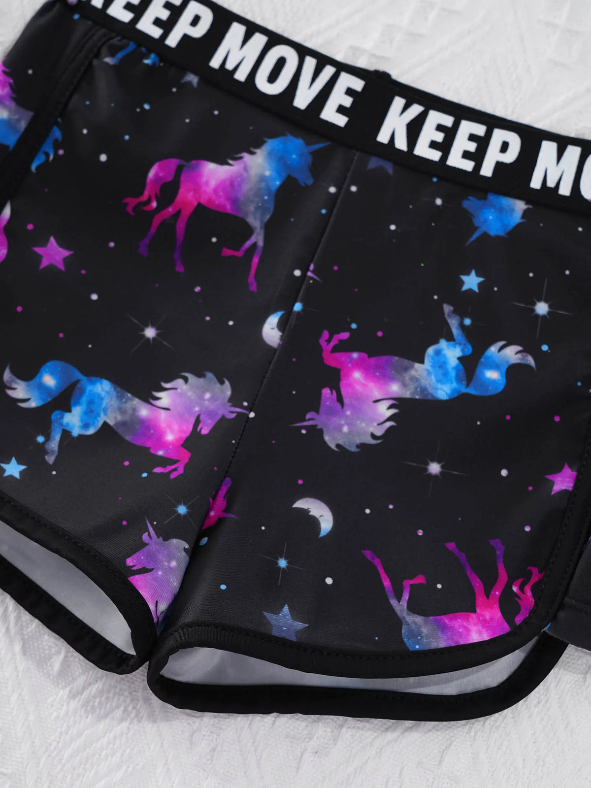 Kid Girls 2PCS Bikini Sets Swimwear Children Swimsuit Bathing Beachwear Costumes Round Neck Sleeveless Crop Tops with Shorts